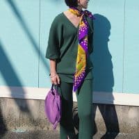 お気に入りスカーフでコーディネート