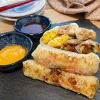生春巻き焼いちゃいました！　目から鱗のおいしさです。【焼き生春巻き】