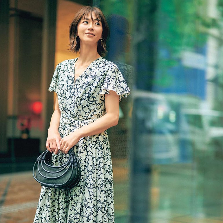 エムズグレイシー M'S GRACY ワンピース 花柄 刺繍 カタログ掲載 40