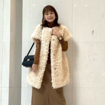 毛皮コート コーデ 40代 レディースファッション アウター 40代 