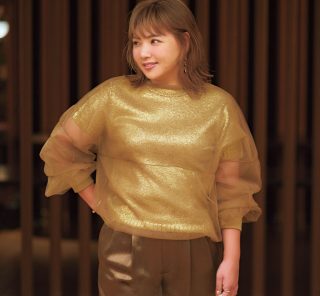 野呂佳代さんの年末年始のお呼ばれコーデ【大人のマシュマロ体型さんにおすすめ】