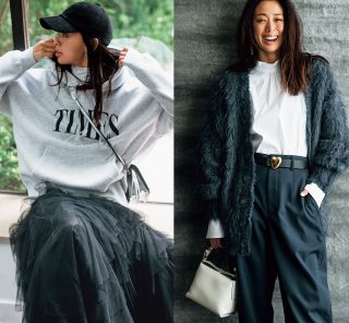 STORYスタイリストの、地味色でもキラキラできる！【オシャレコーデ2選】