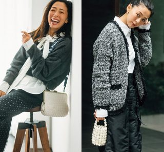 STORYの看板スタイリストが提案！モノトーンでもキラキラできる【オンオフコーデ2選】