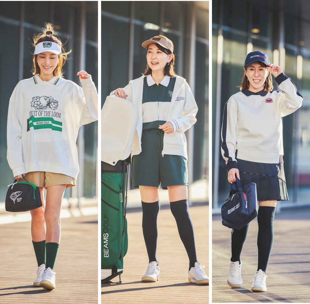 気温別ゴルフコーデ】15〜19℃の日に40代女性が着たい、カジュアル派の