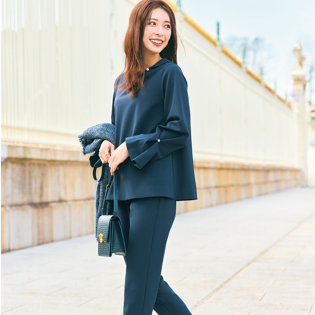 VERY掲載　SONO パール付トップス　パンツセット VERY掲載 SONO パール付トップス パンツセット 【公式通販】