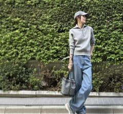 【モデル私服スニーカーコーデ】大好きな配色グレー×ブルーで