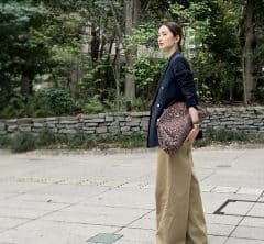 【モデル私服コーデ】小物はブラウン