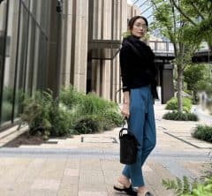 寒暖のある日はリネンストールで調節【モデル私服コーデ】