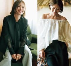 【きちんとトップス×カジュアルパンツ】さりげない肌見せで魅力で大人可愛く〈2選〉