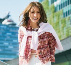 【40代のお仕事コーデ】寒暖差には一枚でアガる暖色系ツイードJKを