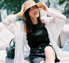 きれいめ「デニムハーフパンツ」旅行スタイルをオシャレ＆軽やかに！