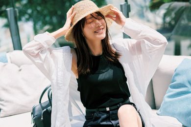 きれいめ「デニムハーフパンツ」旅行スタイルをオシャレ＆軽やかに！