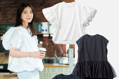 「Tシャツってなんか苦手…」な40代は、映え重視の【フリル&チュールトップス】10選