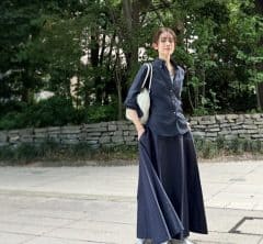 同ブランドでセットアップ風にハマっています【モデル私服コーデ】