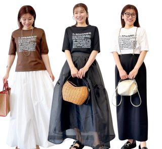 夏はこれさえあればOK！着回し力抜群の「五分袖T×スカート」で【悩まないワンツーコーデ】