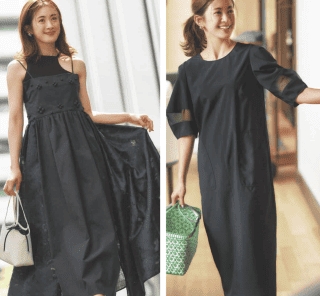 派手にはしたくないけど、高揚感が欲しい時はある♡【華やか黒ワンピース】〈３選〉