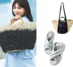 【厚底サンダル、最旬バケハetc.】40代の水際コーデにおすすめ「ワザあり小物」〈3選〉