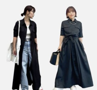 【1万円以下】40代の『黒ワンピ』着回し術！夏～秋まで楽しむ大人コーデ