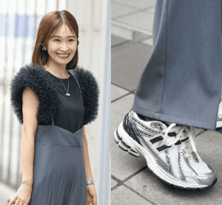 40代の華やか【スニーカーコーデ】ナチュラルなのにどこかおしゃれでカッコいい！〈スナップ7選〉