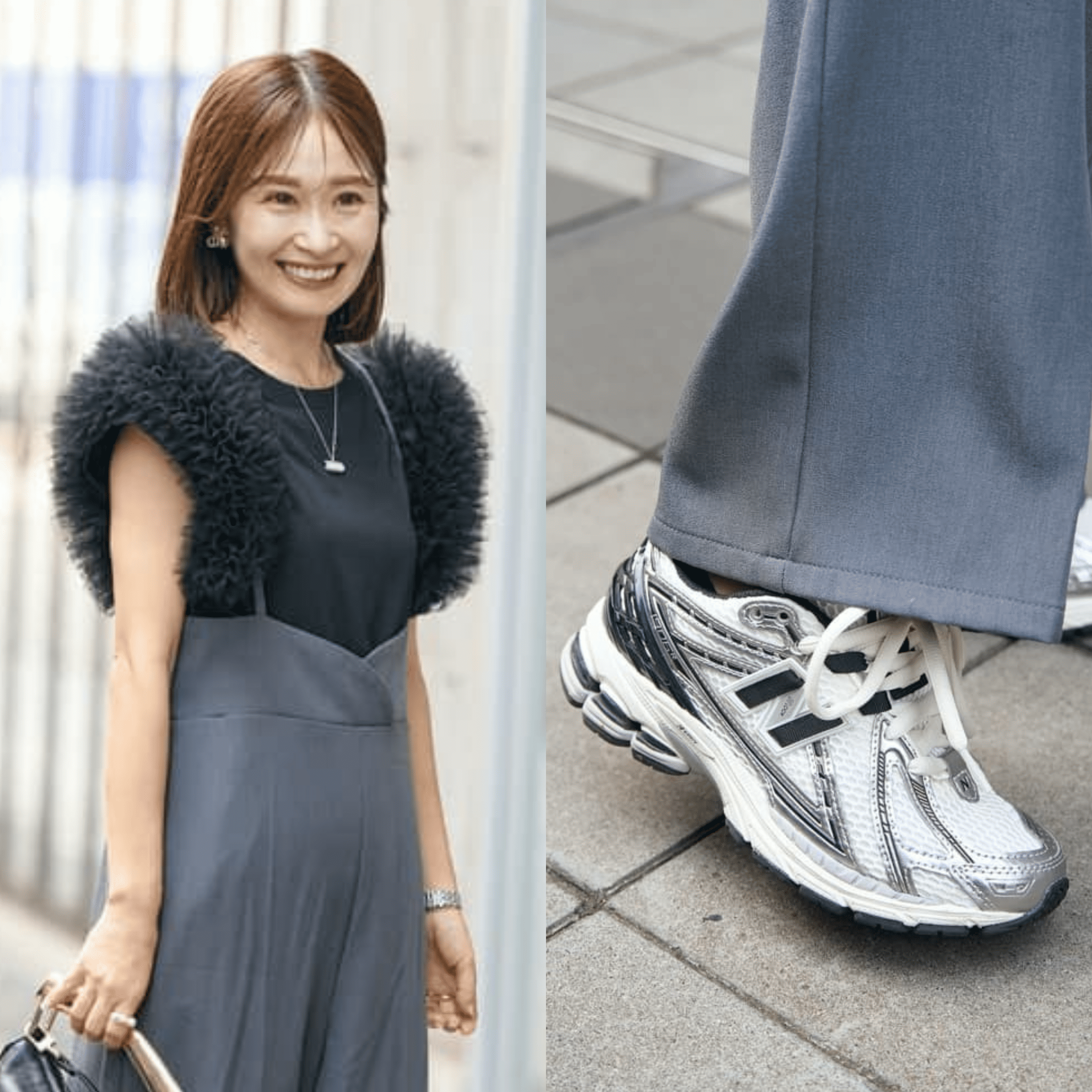 40代の華やか【スニーカーコーデ】ナチュラルなのにどこかおしゃれで