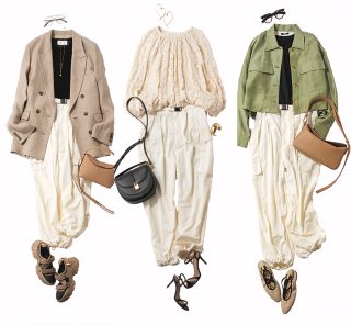 これ全部同じパンツです！夏も秋も、甘めもカジュアルも、全方位OKな【名品パンツ】