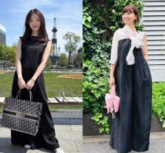 “黒派”に増加中「オールインワン」コーデスナップ〈3選〉ワンピよりこなれ見えするって本当!?