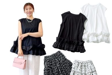 暑さに負けず“きれいめ感”キープ！「華やか服」が40代のワンツーコーデを救う【身長別コーデ】