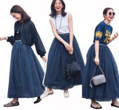 着こなし簡単でワンツーコーデも映える！【超名品スカート】秋まで着回し力実証