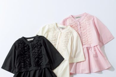 「体型カバー」も「華やかさ」も両立！【五分袖×ペプラム】の最旬フリルブラウス
