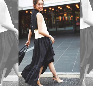 ミニ丈よりオシャレで大人に似合う！「ちょい脚見せスカート」に大注目