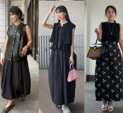 オシャレ読者スナップ【黒スカートコーデ】〈５選〉！これさえ着れば決まる、自慢の名品は？