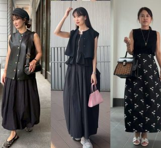 オシャレ読者スナップ【黒スカートコーデ】〈５選〉！これさえ着れば決まる、自慢の名品は？