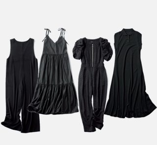 これ着ておけばなんとかなる！楽ちんなのに上品な「黒ワンピ&オールインワン」【5選】