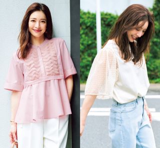 【仕事、学校行事etc.】手持ちパンツに合う！40代ママの「きれいめ五分袖トップス」【2選】