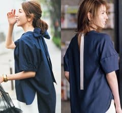 【2選】「真面目すぎない」がちょうどいい！40代のネイビートップス【お出かけ〜学校まで】