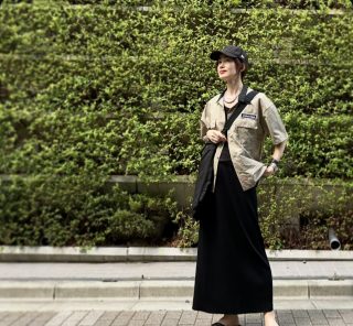 トップスはキッズサイズでコンパクトにしてバランス調整【モデル私服コーデ】