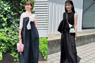 40代読者スナップで判明！「黒コーデ×カラーバッグ」が大正解。一番人気の差し色は？