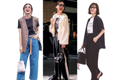 秋のTシャツコーデ【10選】夏から秋へ、羽織って重ねて印象チェンジ！