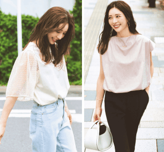 Tシャツ級に合わせやすい！「無地ブラウス」で通勤もデイリーカジュアルも