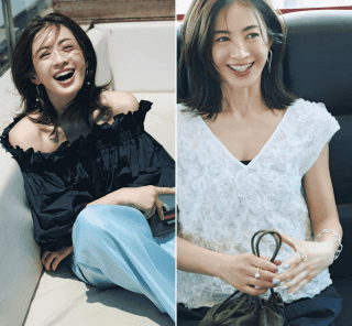 マンネリしがちなワンツーコーデは「甘盛りトップス」で新鮮に