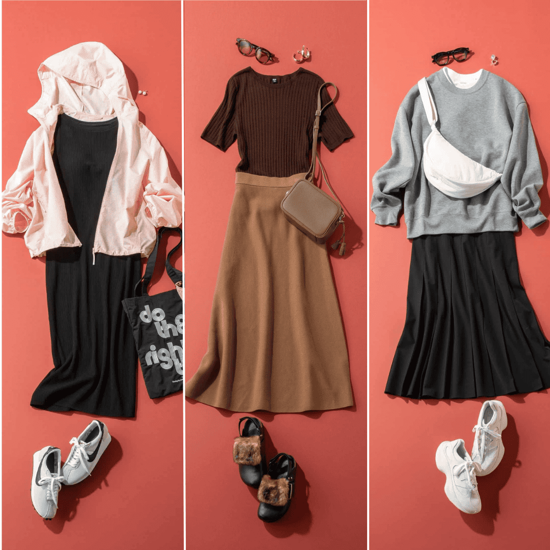 スカート・ワンピ派も！【ユニクロだけで】運動会もオシャレにできた＜4選＞