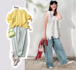 40代のデニムコーデは「ワイドデニム」が大大大正解。楽ちん、上品、今っぽい！