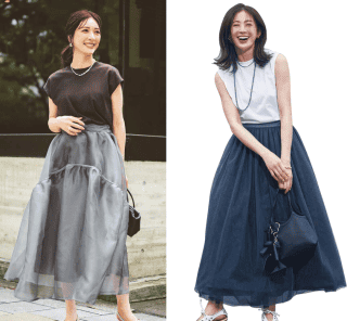 絶対失敗しないのにオシャレ！「無地トップスにふんわりスカート」最強説【３選】
