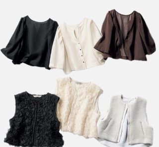 【秋アウター5選】手持ち服に足すだけ！40代はジレ&シアーアイテムできれい見え