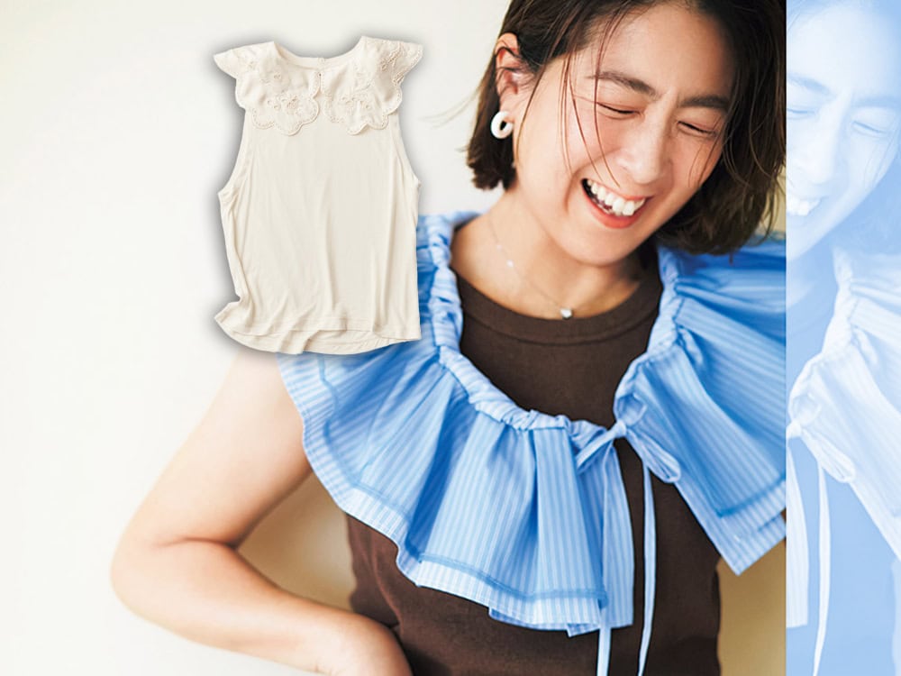 気張らず、でもちゃんとオシャレをしたい日は、シンプルトップスに