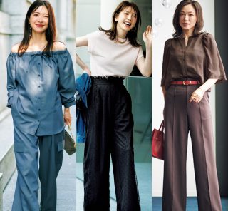 【楽チンやせ見え】40代が選ぶべき『秋の正解ワイドパンツ』〈3選〉