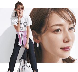 アクティブに動く日の「大人カジュアル」は“血色感メイク“で手抜きに見えない！