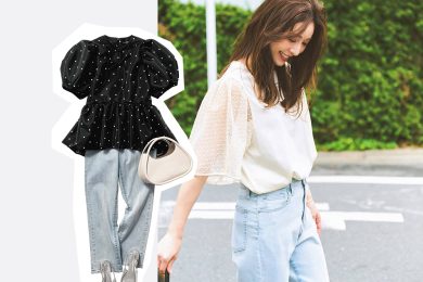 イタ見えしない！40代の【甘めトップス×デニム】上品でオシャレな正解コーデ〈３選〉