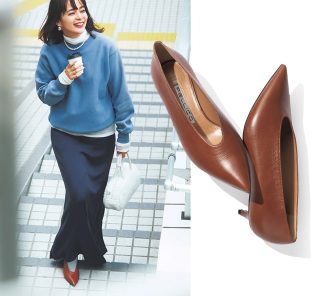女性らしさとモード感を叶える【Ｖカットパンプス】着回しコーデ〈３選〉
