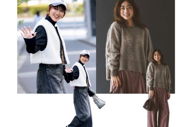 ヤセ見えの黄金バランス！「ショート丈トップス×パンツ」40代の正解